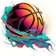 © Align - creative basketball design for the college championship league with generative ai technology