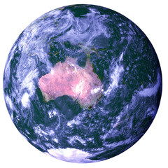 Wall Mural - The earth as png file transparent. Australian Continent, NewHolland. Elements of this image furnished by NASA.