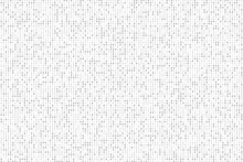 Gray Digital Data Matrix Of Binary Code Numbers Isolated On A White Background. Technology, Coding, Or Big Data Concept. Vector Illustration