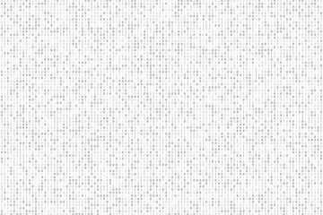 Poster - Gray digital data matrix of binary code numbers isolated on a white background. Technology, coding, or big data concept. Vector illustration