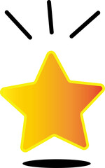 Wall Mural - A shadowed and glowing star pattern icon