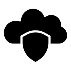 Wall Mural - cloud shield icon