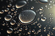 © Farnaces - Water drops on glass. Generative AI