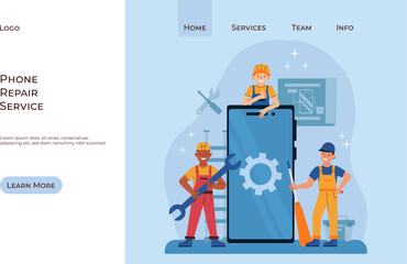 Wall Mural - phone repair service web site