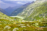 Fototapeta Na sufit - View of the Grimselsee lake in the Grimselpass mountain pass, Switzerland