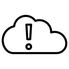 Wall Mural - cloud exclamation mark icon