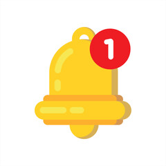 Poster - Notification bell icon. Incoming inbox message. New message notofication icons collection. Alarm symbol. Flat vector.