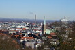 von der Seine Stadtansicht bei klarem schönem Wetter in Bielefeld parrenburg ausgesehen