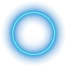 Blue Neon Circle