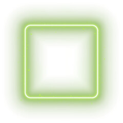 Wall Mural - Green Neon Square