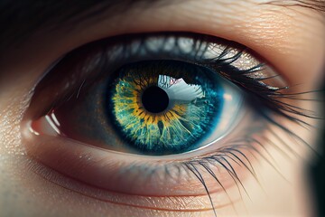cosmic human eyes in close range generative ai