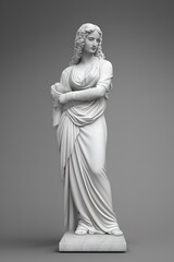 Roman style marble woman statue