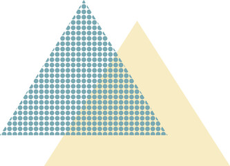 Wall Mural - Decorate the copy with a triangular border and dots in Morandi colors