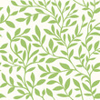 Seamless pattern of green leaves and branches...Abstract art background vector.