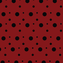 Red Black Polka Dots Pattern Paper