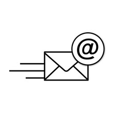 E-mail Related Icon Illustration. Post, Letter, Envelope Symbol. 