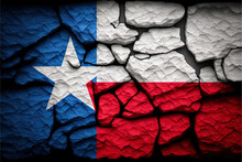 Texas Flag Color Design With Rock Background - Texas Star Series Illustration