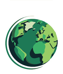 Icon of the Eco Earth. Environmental concept. Vector illustration