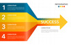 Infographic business presentation 5 options to success. Infographic Arrows. Vector illustration.