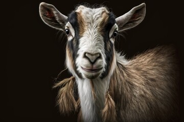 Poster - Cute goat portrait from farming