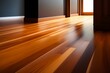 hardwood floor interior with wall and sunlight