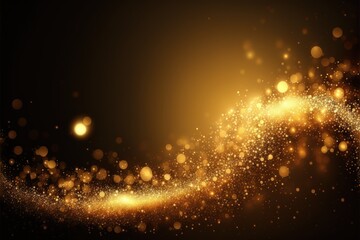 abstract golden background with blur sparkle gold bokeh light effect
