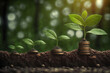 © ADDICTIVE STOCK - AI generated picture of seedlings on coins in farm