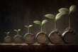 © ADDICTIVE STOCK - AI generated picture of seedlings on coins in farm