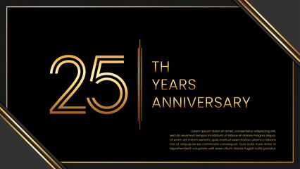 Wall Mural - 25th year anniversary design template. vector template illustration