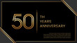50th year anniversary design template. vector template illustration