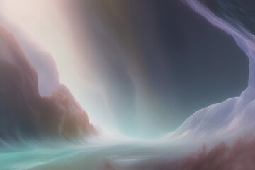 Wall Mural - Generative AI: Abstract Background with  Wave and Bright colors