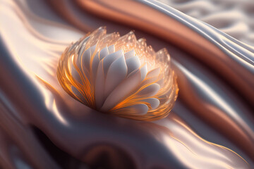 Wall Mural - Generative AI: Abstract Background with  Wave and Bright colors