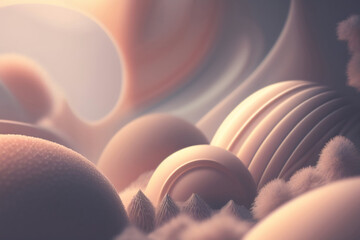 Wall Mural - Generative AI: Abstract Background with  Wave and Bright colors