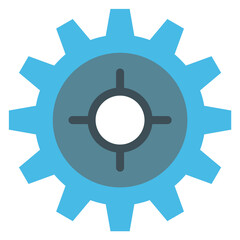 Sticker - Cog wheel icon. Process symbol. Tech sign