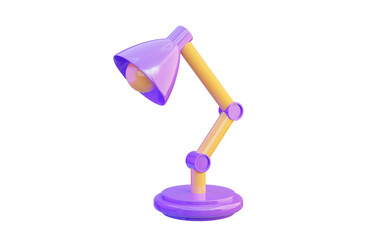 Wall Mural - lamp light bulb icon on white background 3d render concept for study education work