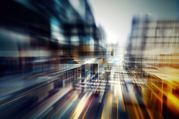 Sticker - business and technology abstract backdrop with a blurry effect, generative ai
