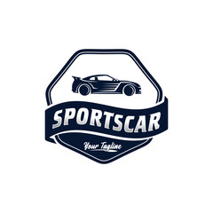 Poster - Vintage sport car logo design template