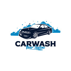 Poster - Car wash logo design vector Template