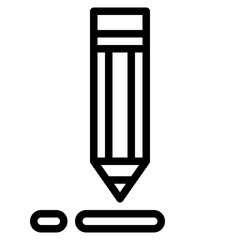 Poster - pencil line icon style