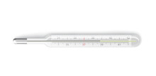 Medical glass mercury thermometer a vector realistic isolated illustration