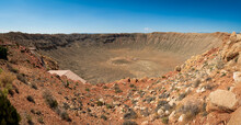 View Into The Large Impact Site At Meteor Crater