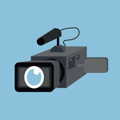 Poster - video camera design, vector illustration