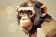 Monkey Around with This Fun Geometric Flat Design  Experience a New Level of Creative Possibilities. Generative AI