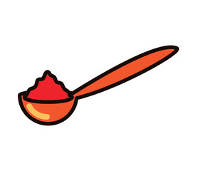 Wall Mural - spoon with powder chili
