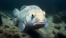 Adorable Blobfish Underwater, Generative Ai