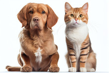 Group Of Cat And Dog, For Advertising Composition Of Pet Stores In General, Generative AI