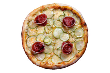 Wall Mural - Parma ham pizza with zucchini