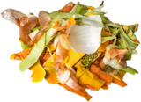 Fototapeta Sypialnia - Vegetable peelings for composting. Transparent background.
