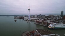 Portsmouth Harbour Take Off Slow Incline, Mini 3 Pro 25fps