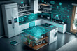 © VicenSanh - smart home kitchen management system using augmented reality, future concept, generative ai